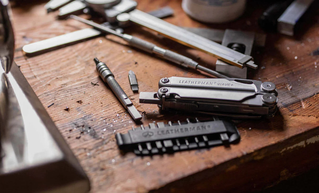 Leatherman Wave+ multitool with accessories
